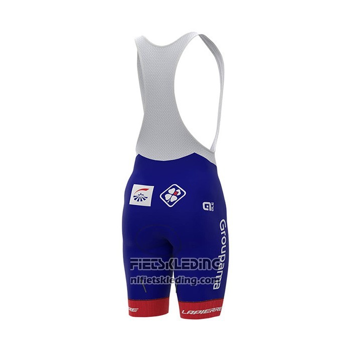 2022 Fietskleding Groupama Fdj Rood Blauw Korte Mouwen en Koersbroek